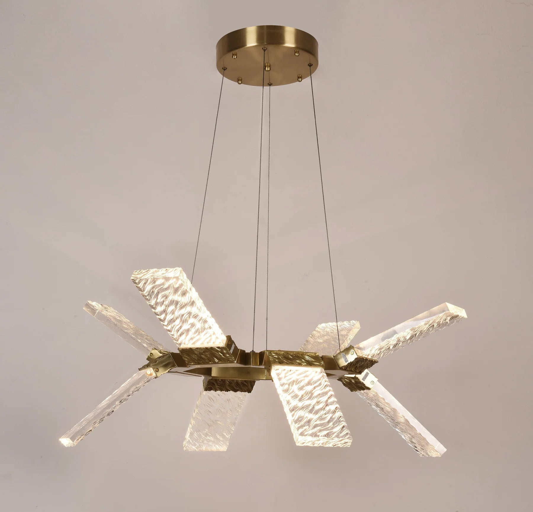 Aimee LED Round Ring Wave Chandelier-Vancei