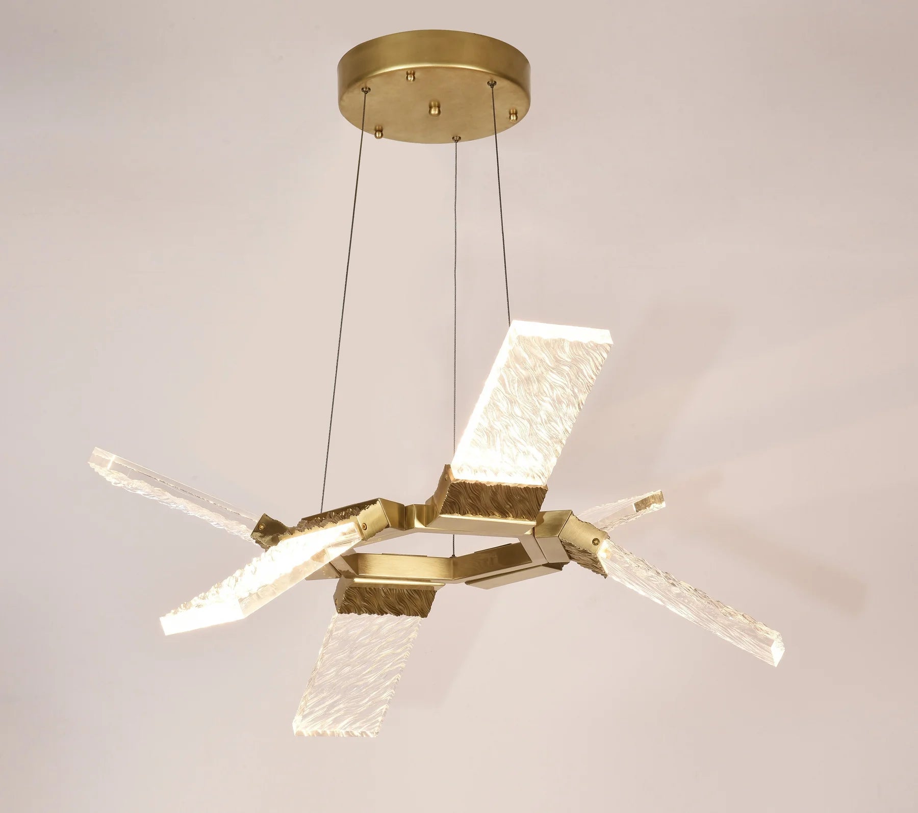 Aimee LED Round Ring Wave Chandelier-Vancei