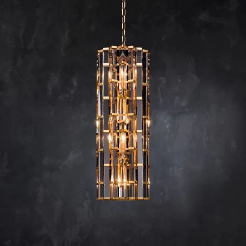 Dora Glass Round Pendant Chandelier-Vancei