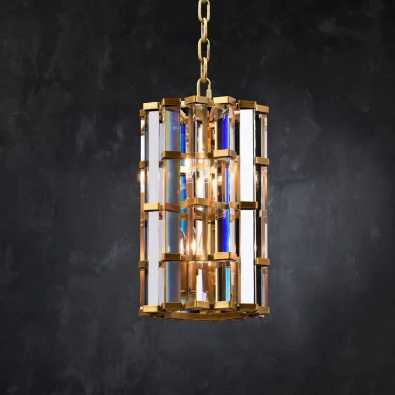 Dora Glass Round Pendant Chandelier-Vancei