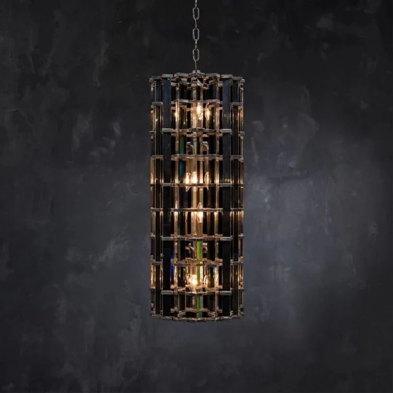 Dora Glass Round Pendant Chandelier-Vancei