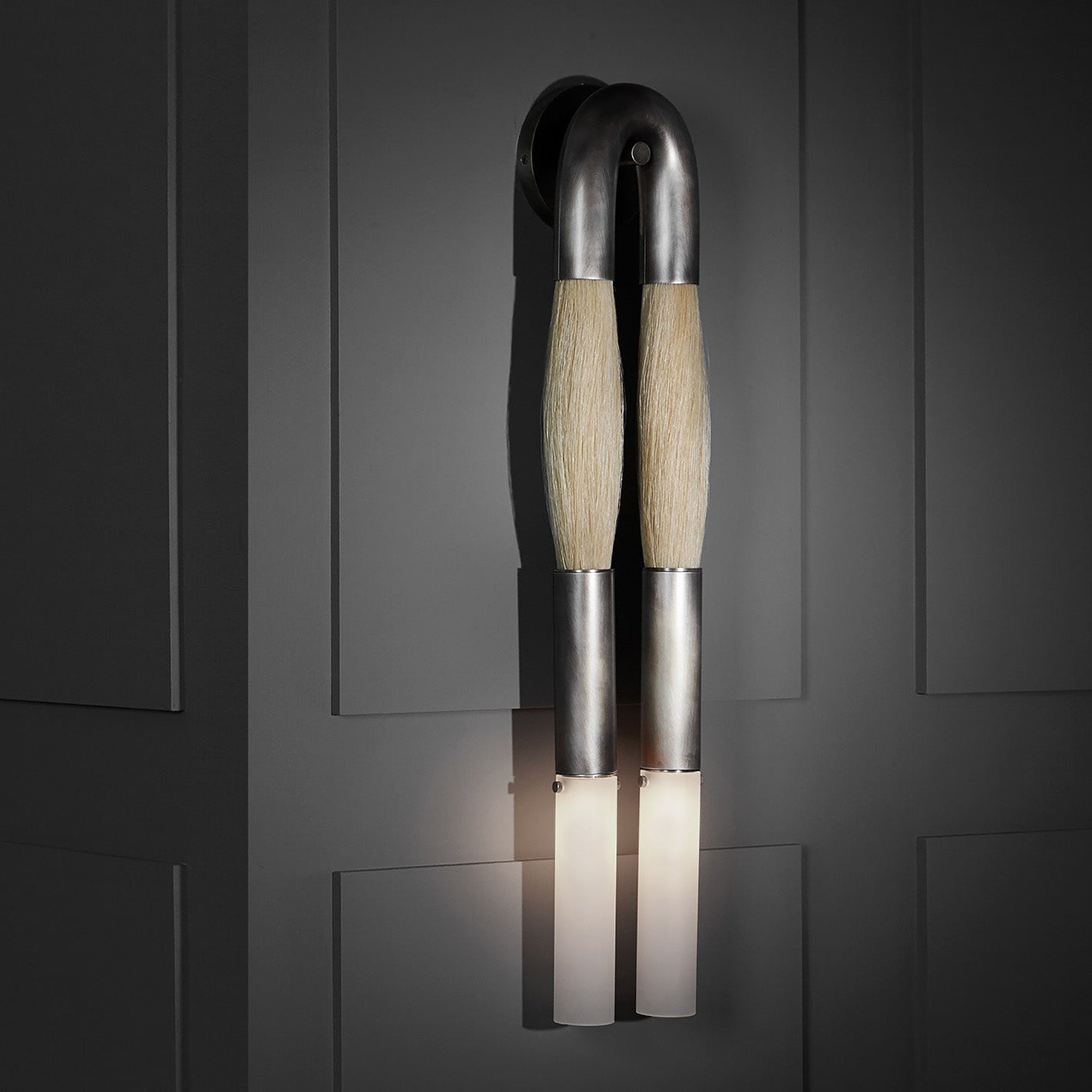 Antonia Horsehair Double Sconce