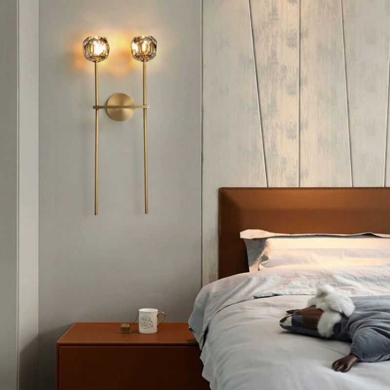 Balle Clear Crystal Grand Double Sconce-Vancei