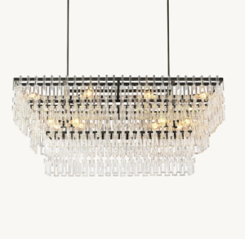 Marignan Tier K9 Crystal Rectangle Chandelier