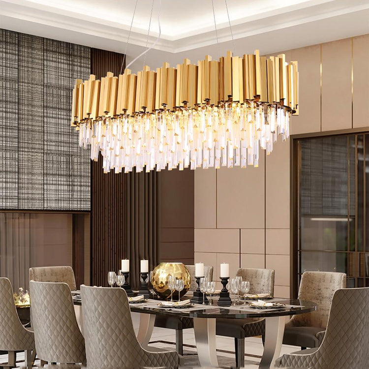 Elian Oval Crystal Chandelier-Vancei