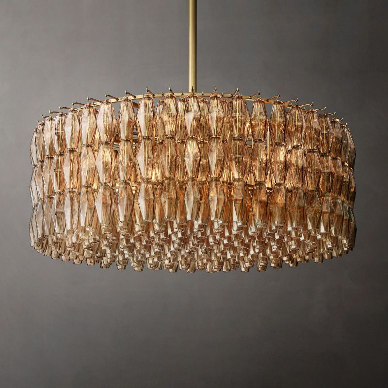 Evelyn Crystal Round Chandelier 47"-Vancei