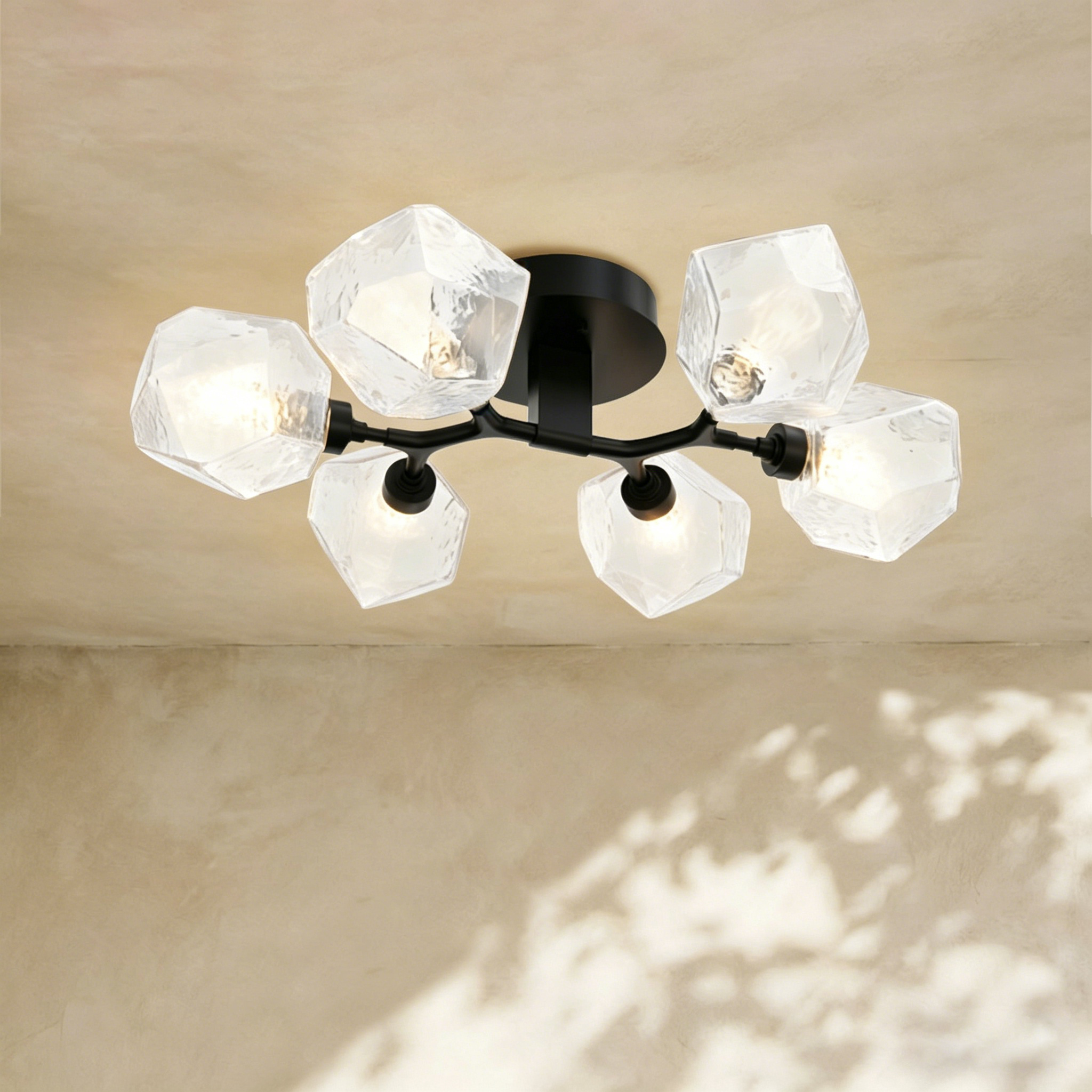 Art Twisted Flushmount Light