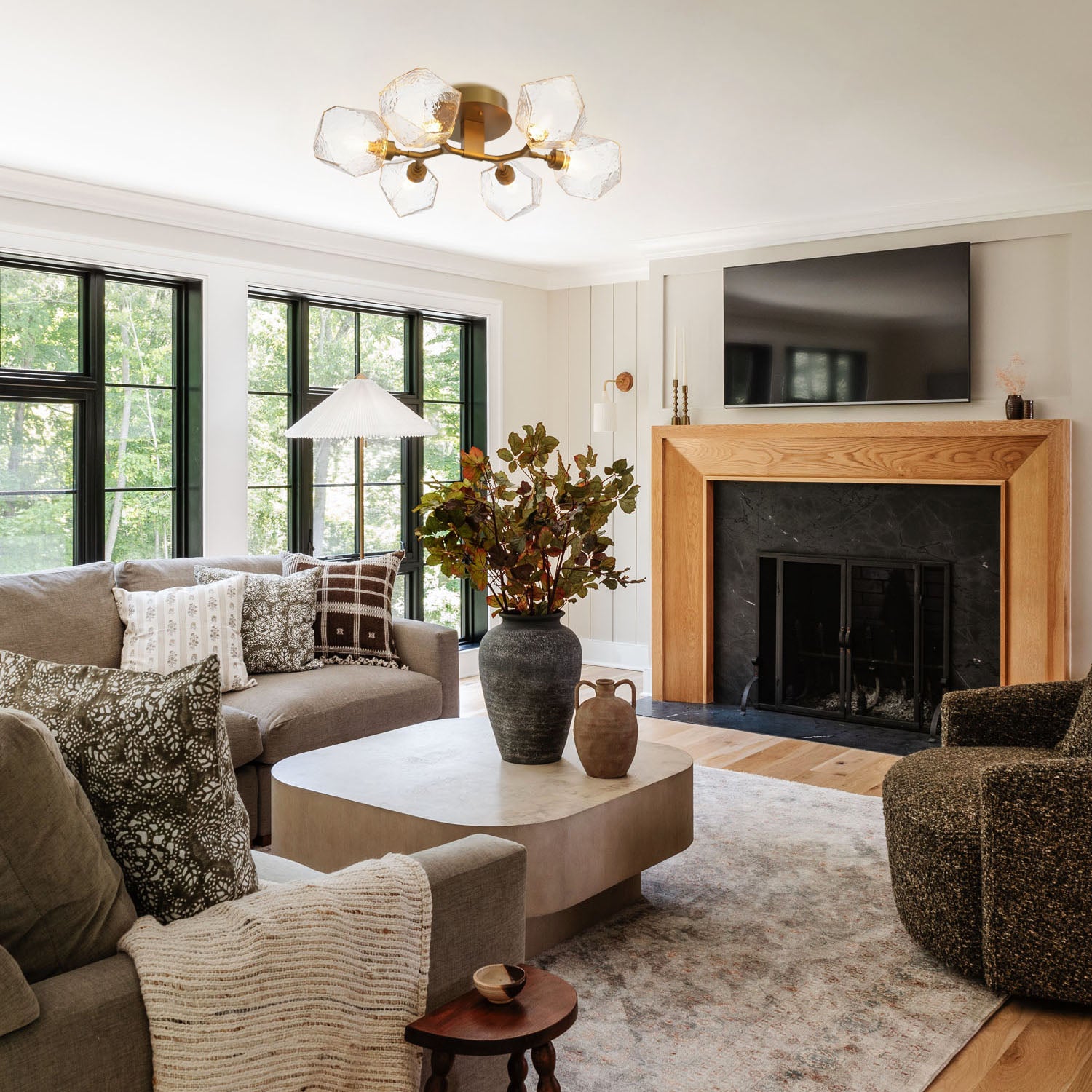 Art Twisted Flushmount Light