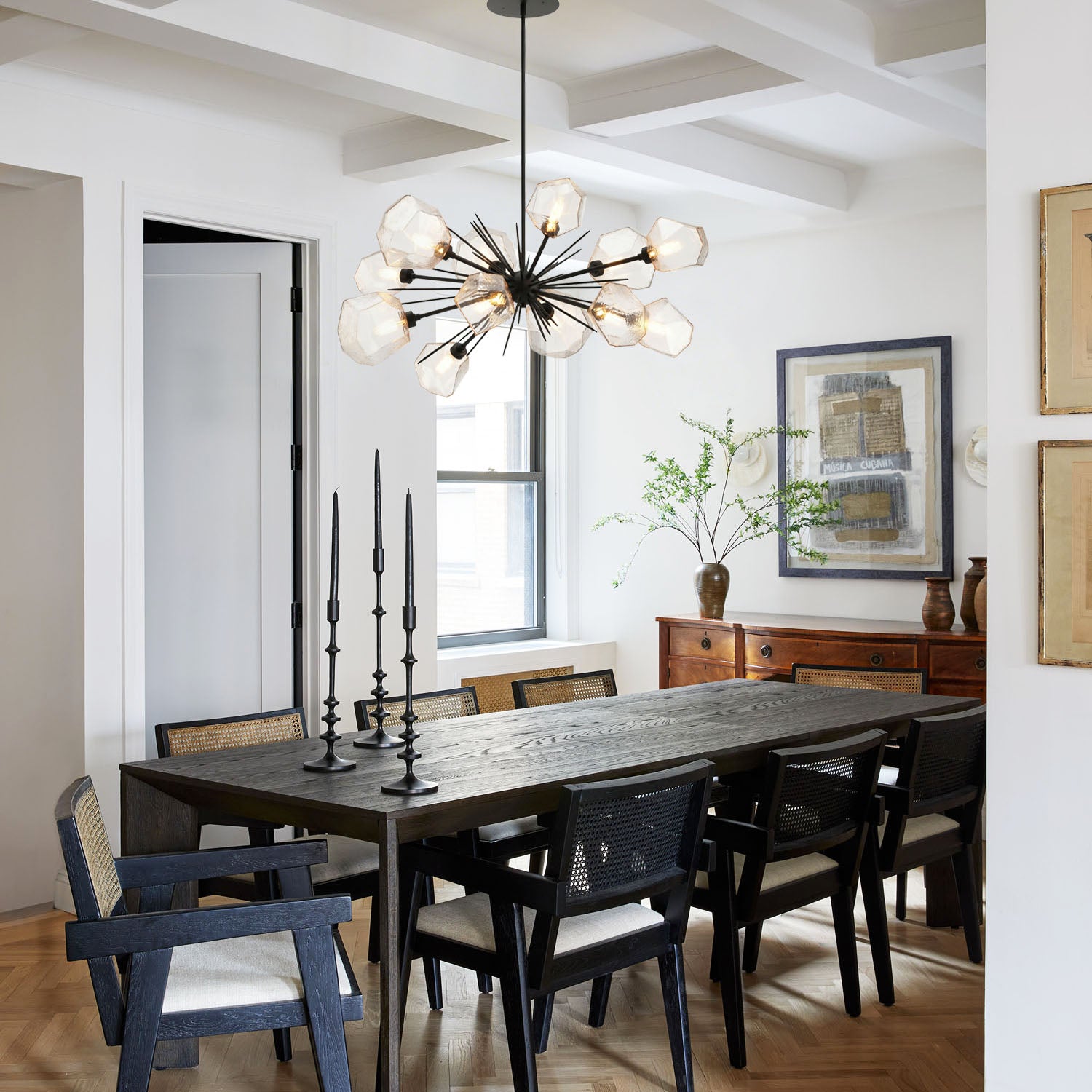 Art Twisted Oval Starburst Chandelier