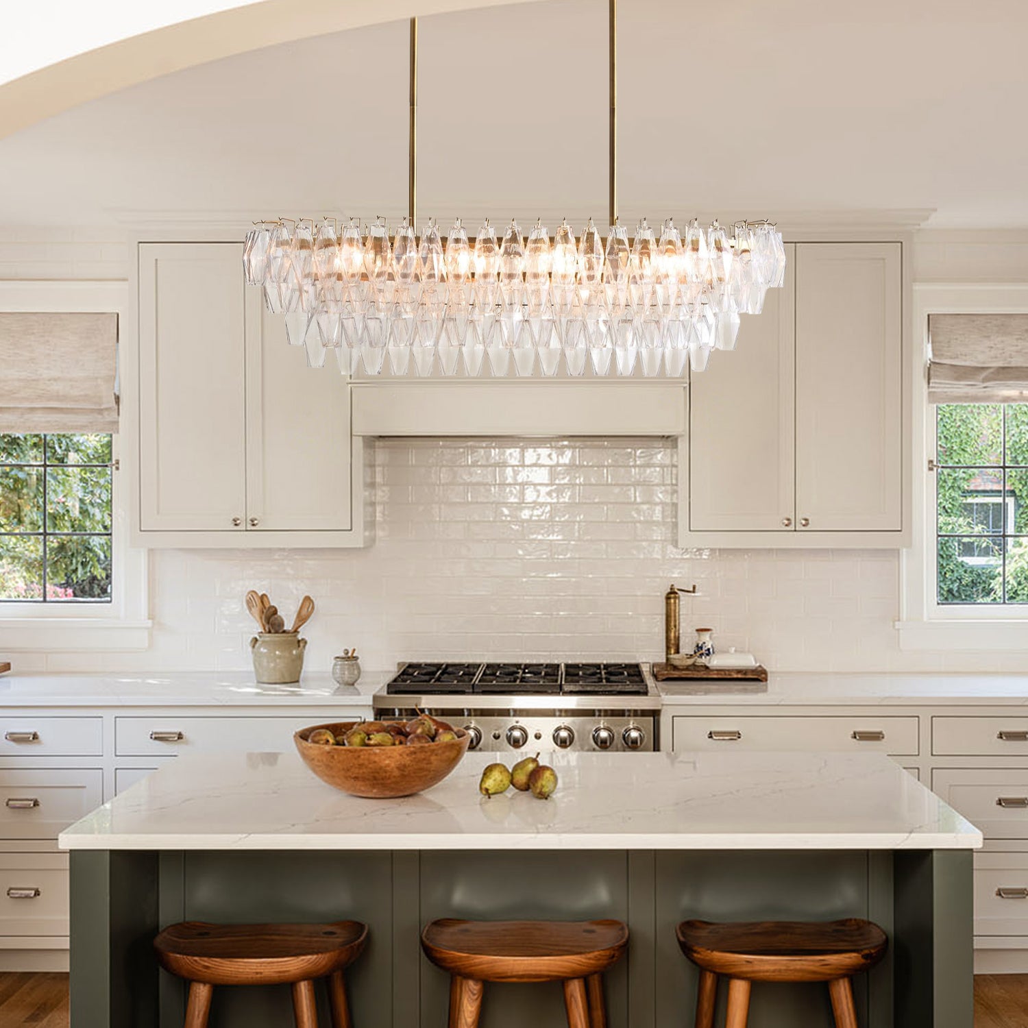 Florence Glass Linear Chandelier