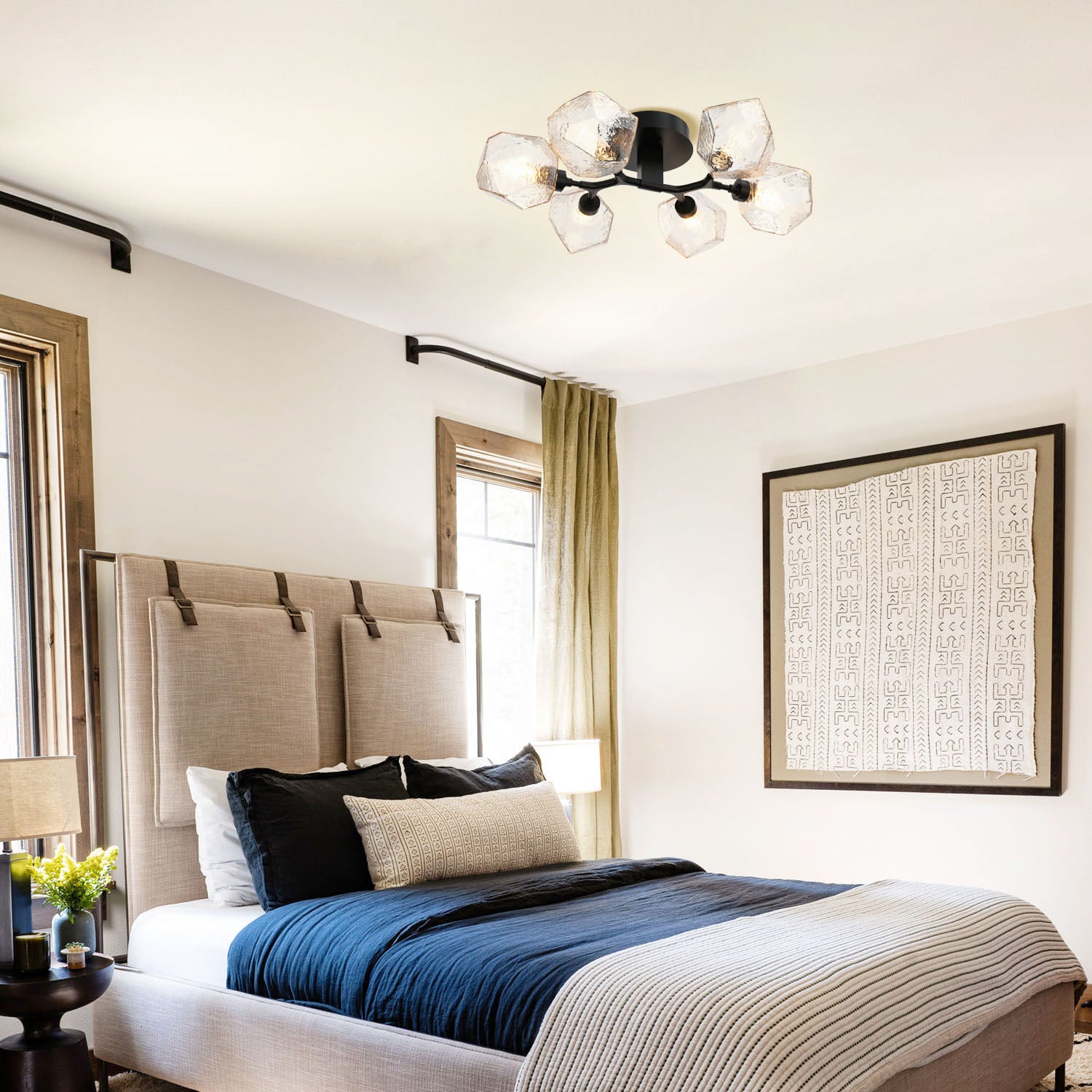 Art Twisted Flushmount Light