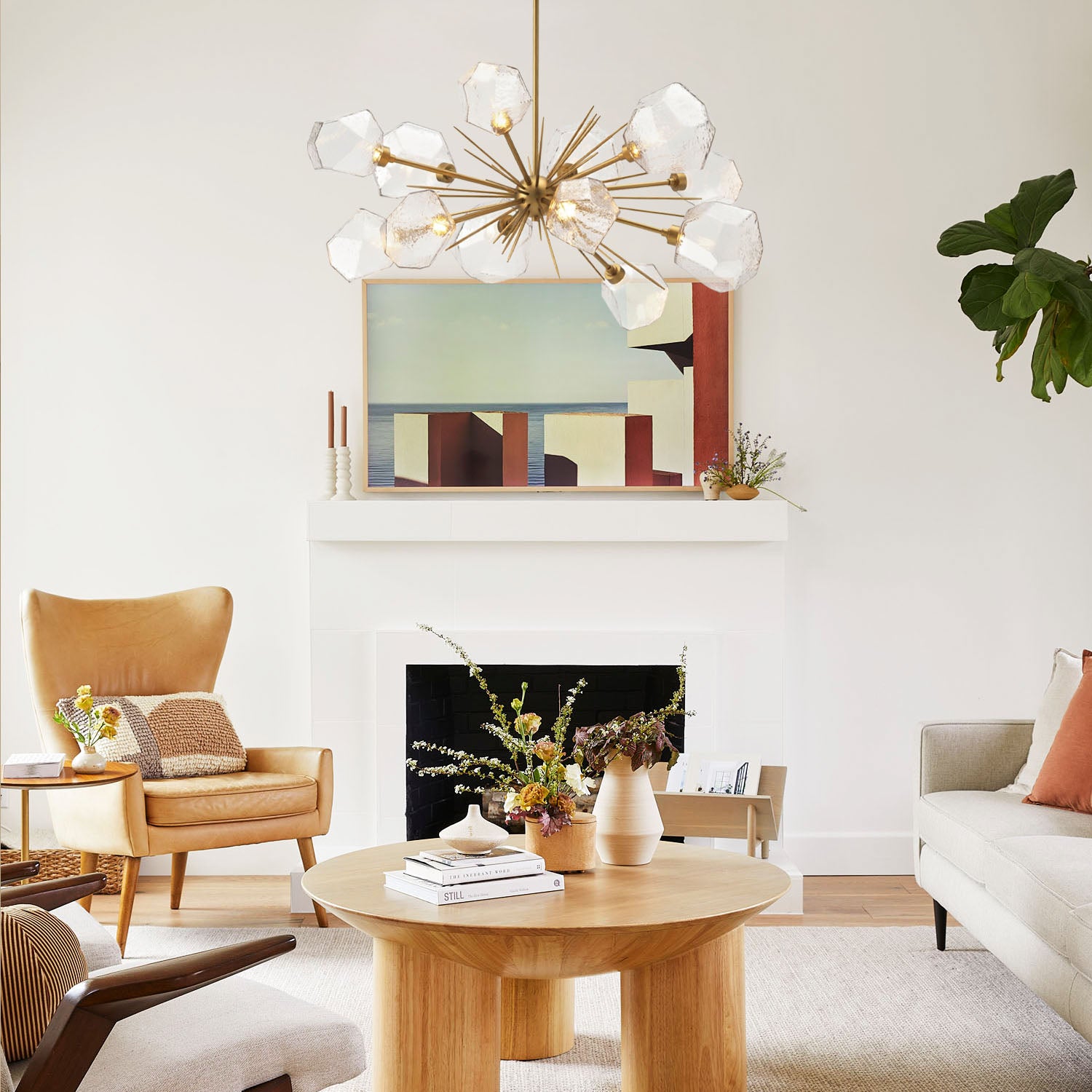 Art Twisted Oval Starburst Chandelier