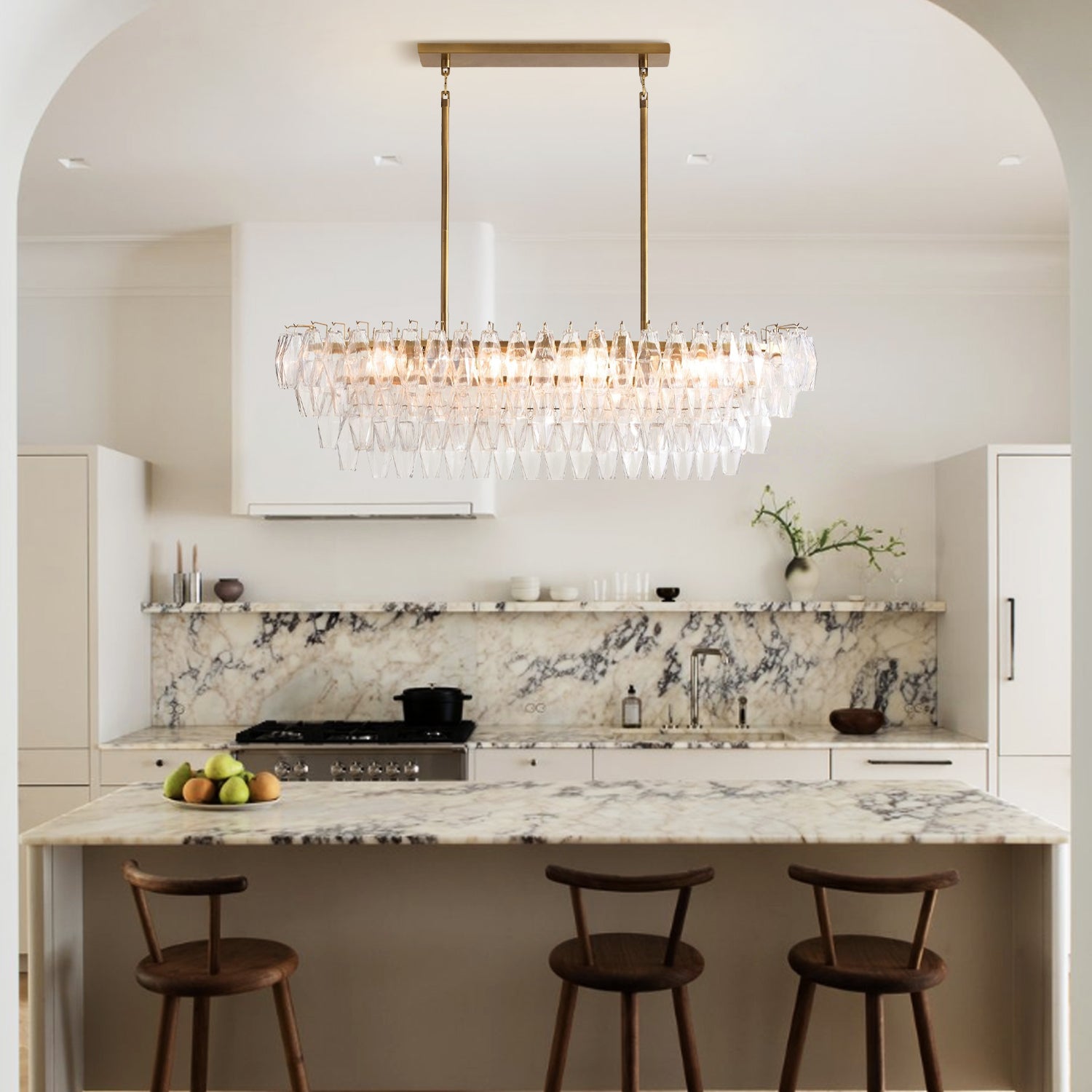 Florence Glass Linear Chandelier