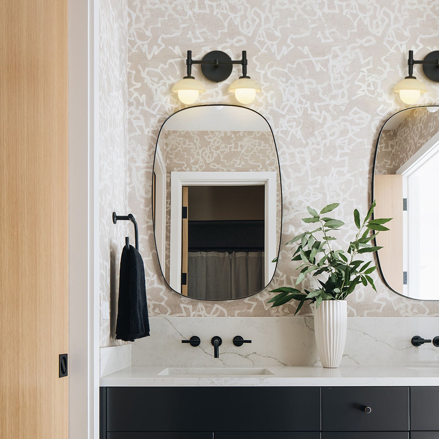 Glowen Alabaster Double Wall Sconce