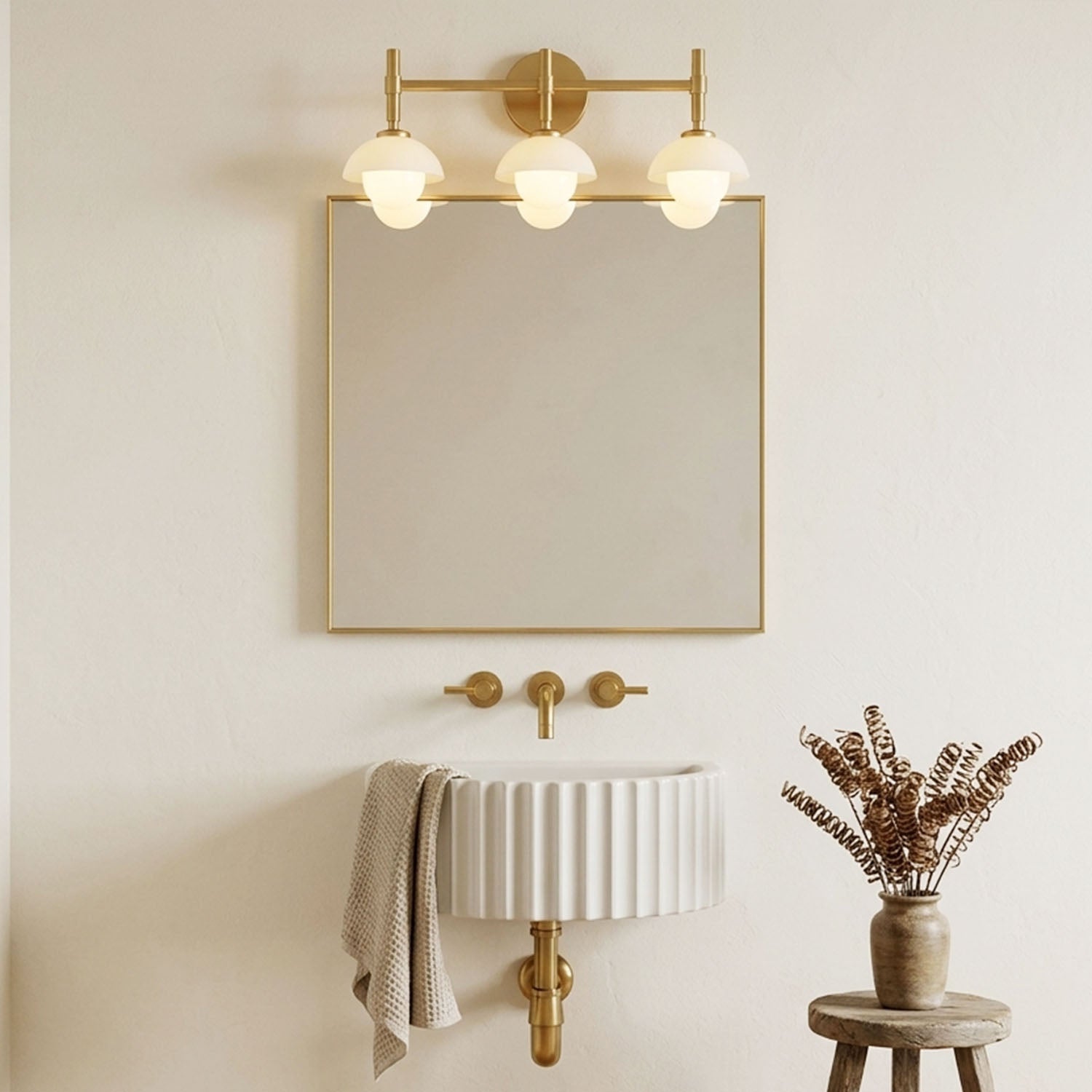 Glowen Alabaster Triple Wall Sconce