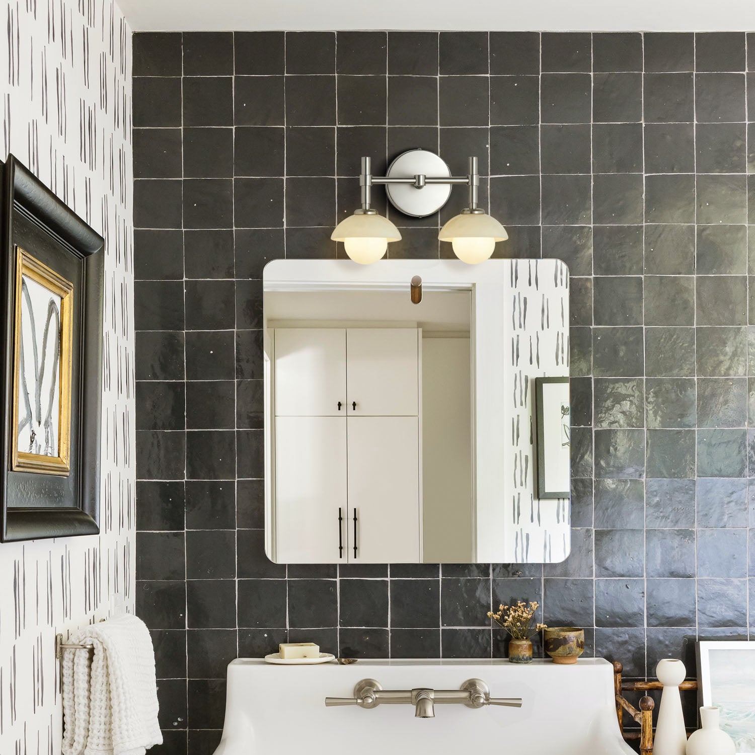 Glowen Alabaster Double Wall Sconce