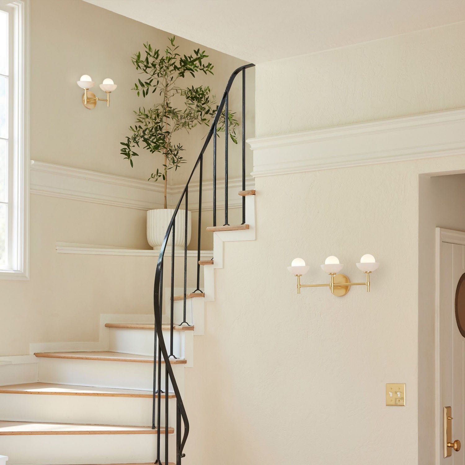 Glowen Alabaster Triple Wall Sconce