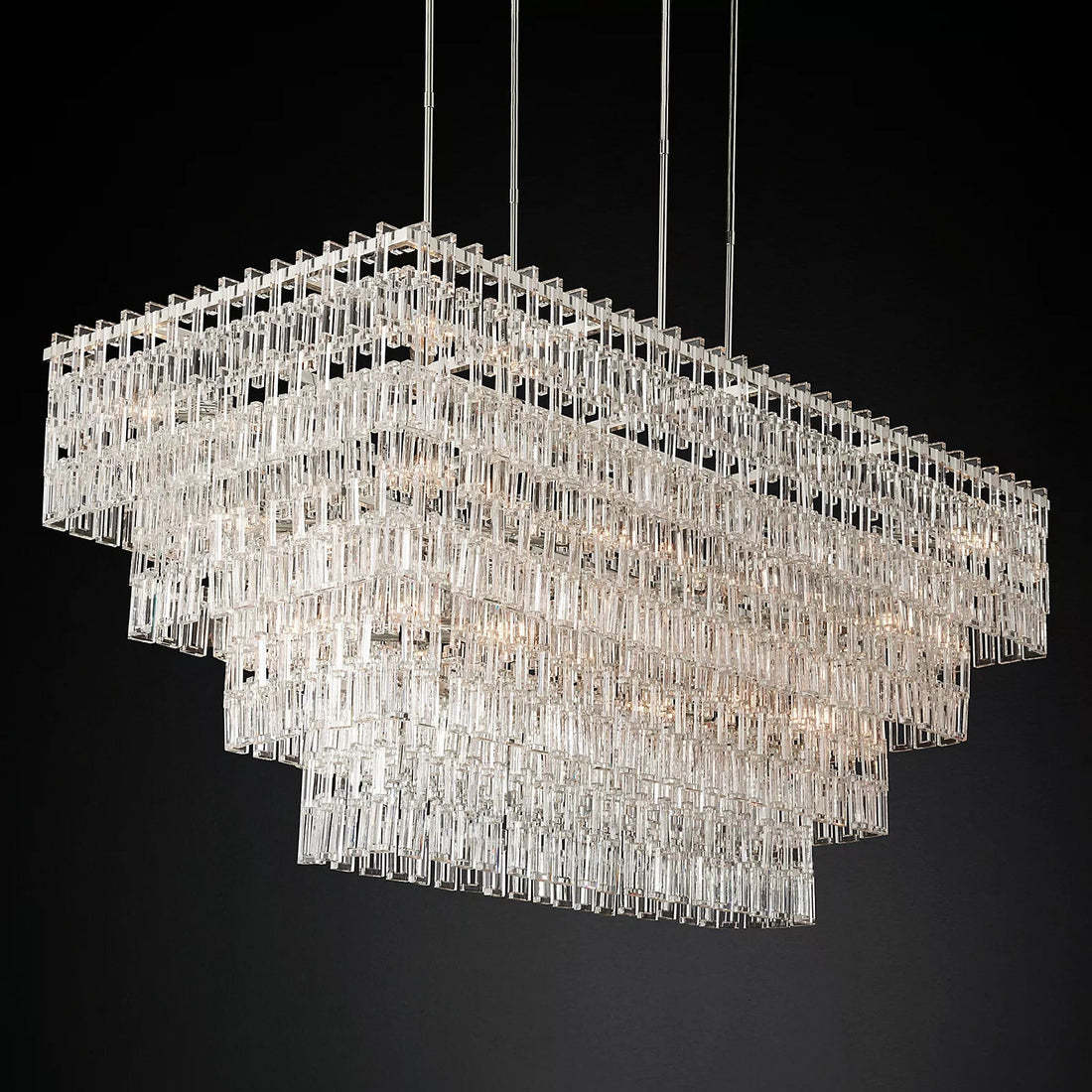 Marignan Tier K9 Crystal Rectangle Chandelier