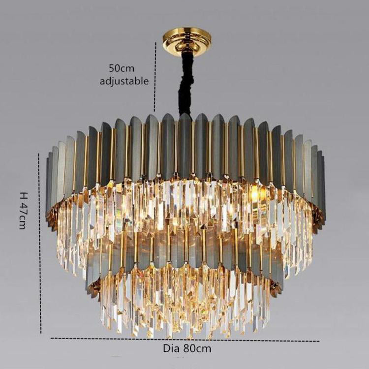 Flavian Double Tier Crystal Chandelier-Vancei