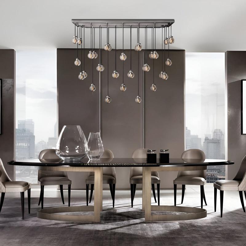 Fantasy Pearl Ball Linear Chandelier 72"-Vancei