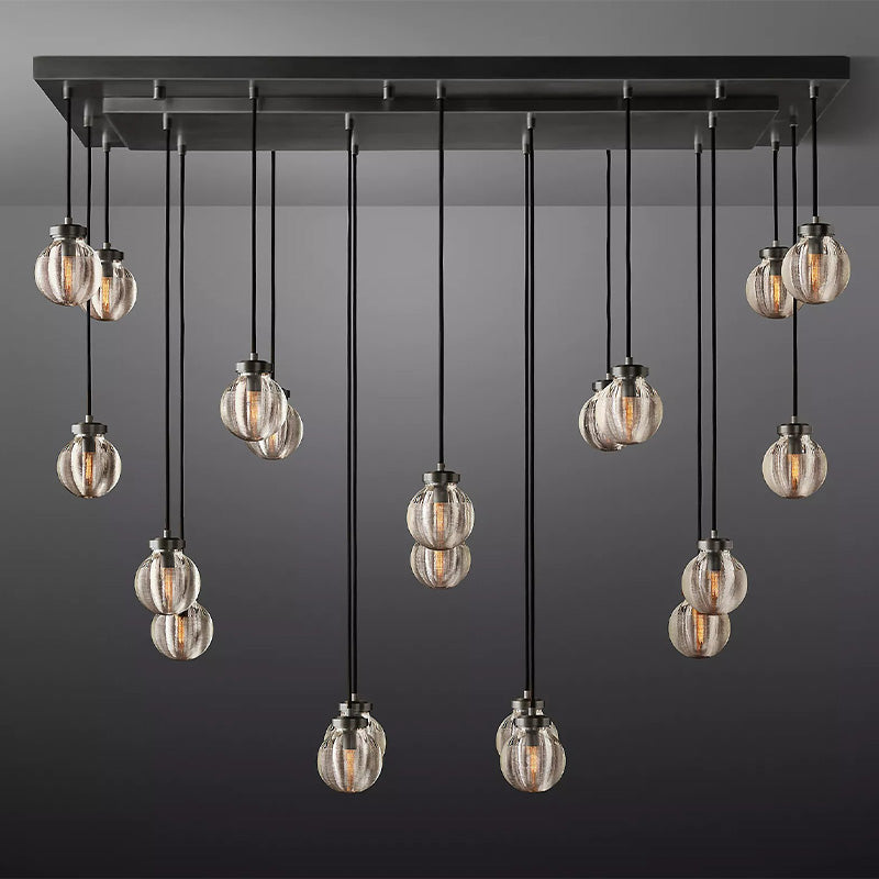 Fantasy Pearl Ball Linear Chandelier 54"-Vancei
