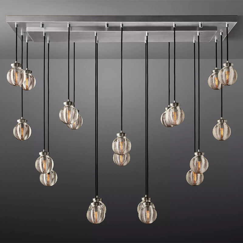 Fantasy Pearl Ball Linear Chandelier 54"-Vancei