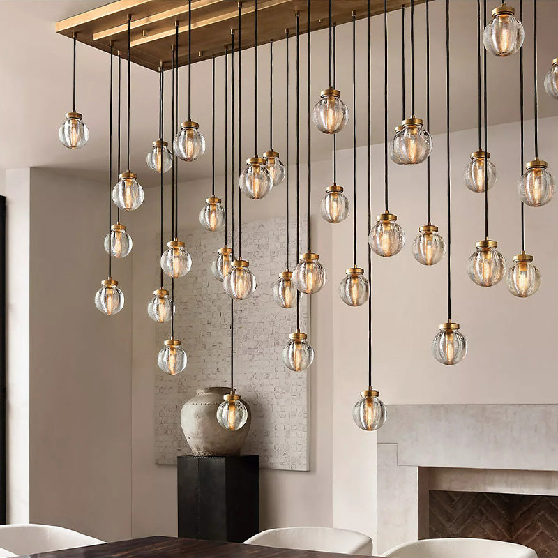 Fantasy Pearl Ball Linear Chandelier 72"-Vancei