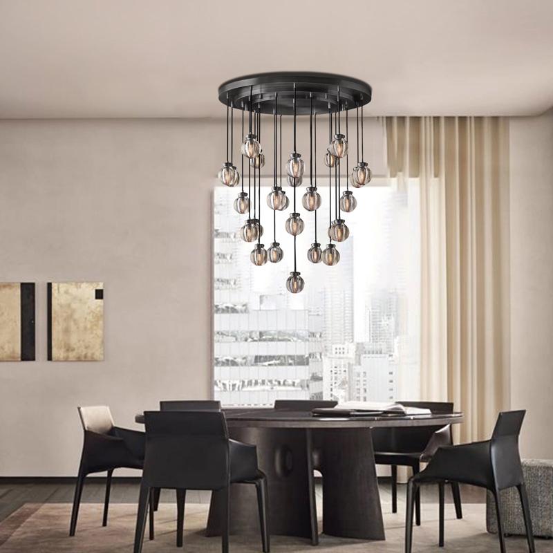 Fantasy Pearl Ball Round Chandelier 60"-Vancei