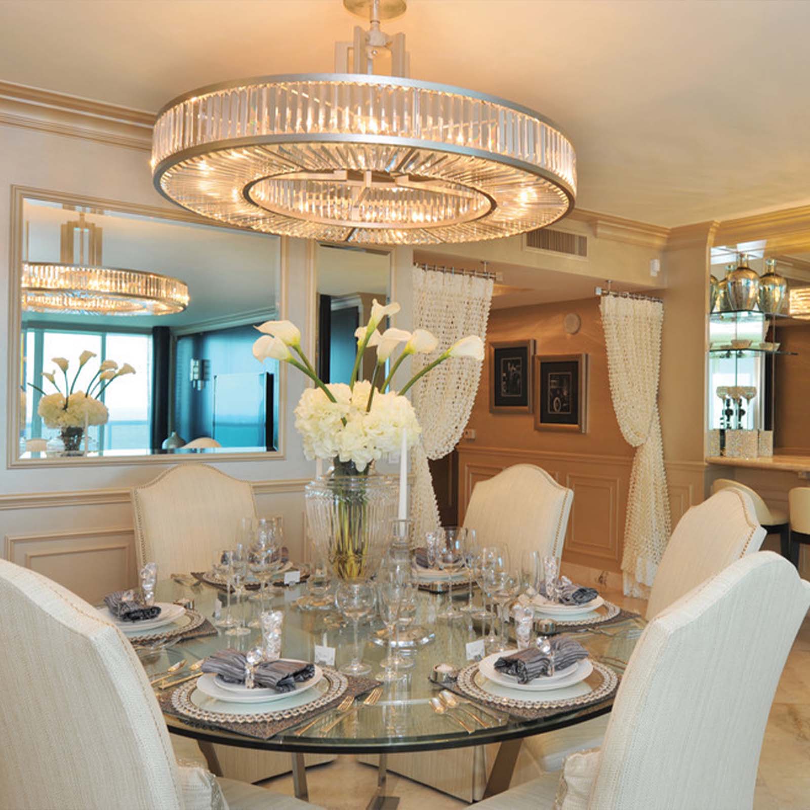 Riley Art Crystal Enchantment 37" Round Pendant