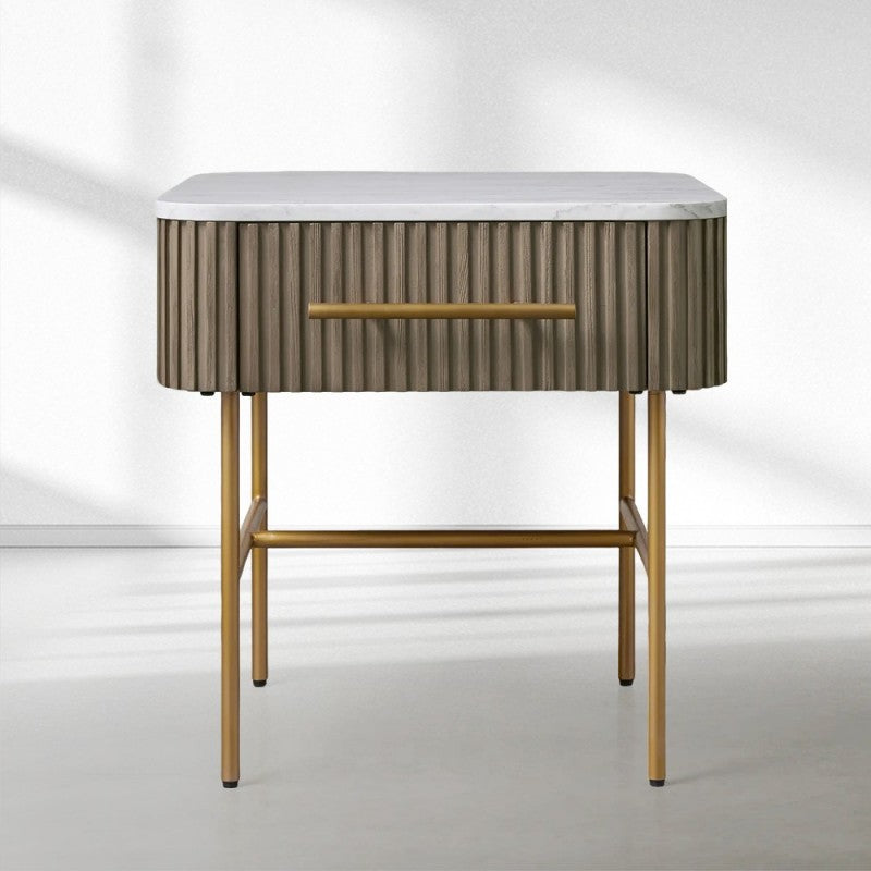 Finnley End Table with Drawer-Vancei