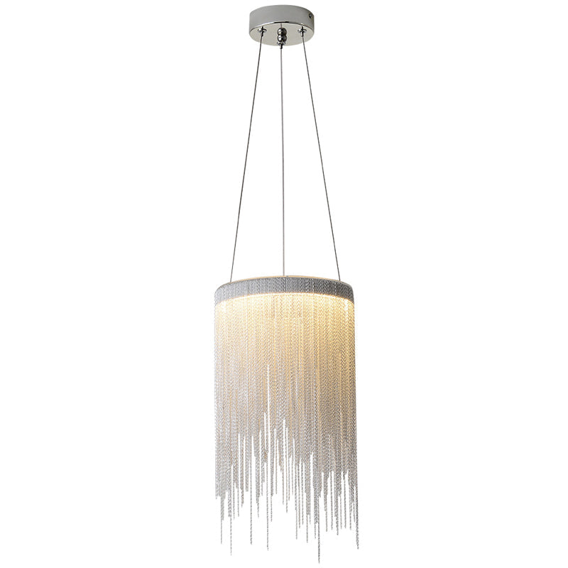 Flynn Aluminum Chain Tassel Pendant Light-Vancei