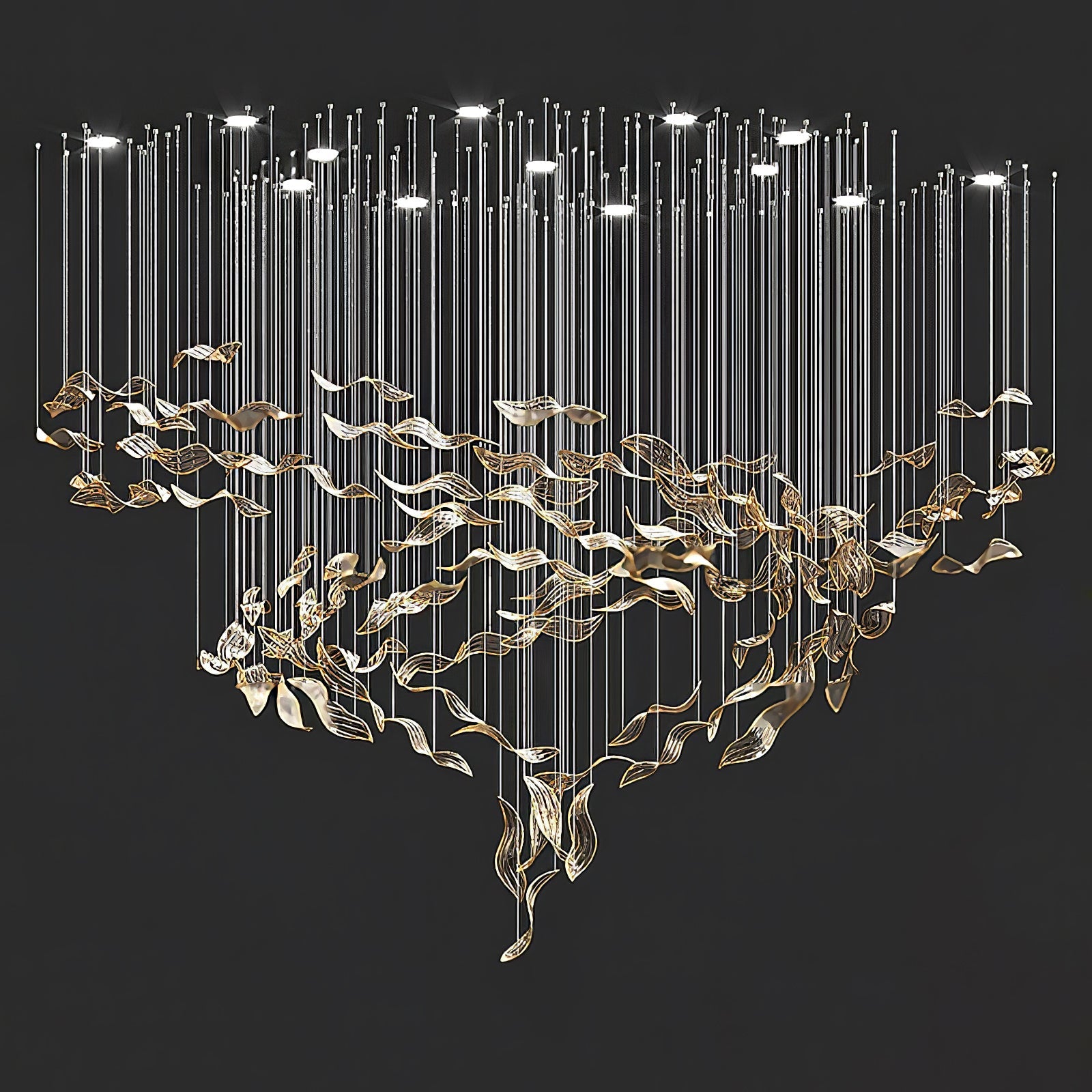 Fluttering Leaves Chandelier-Vancei