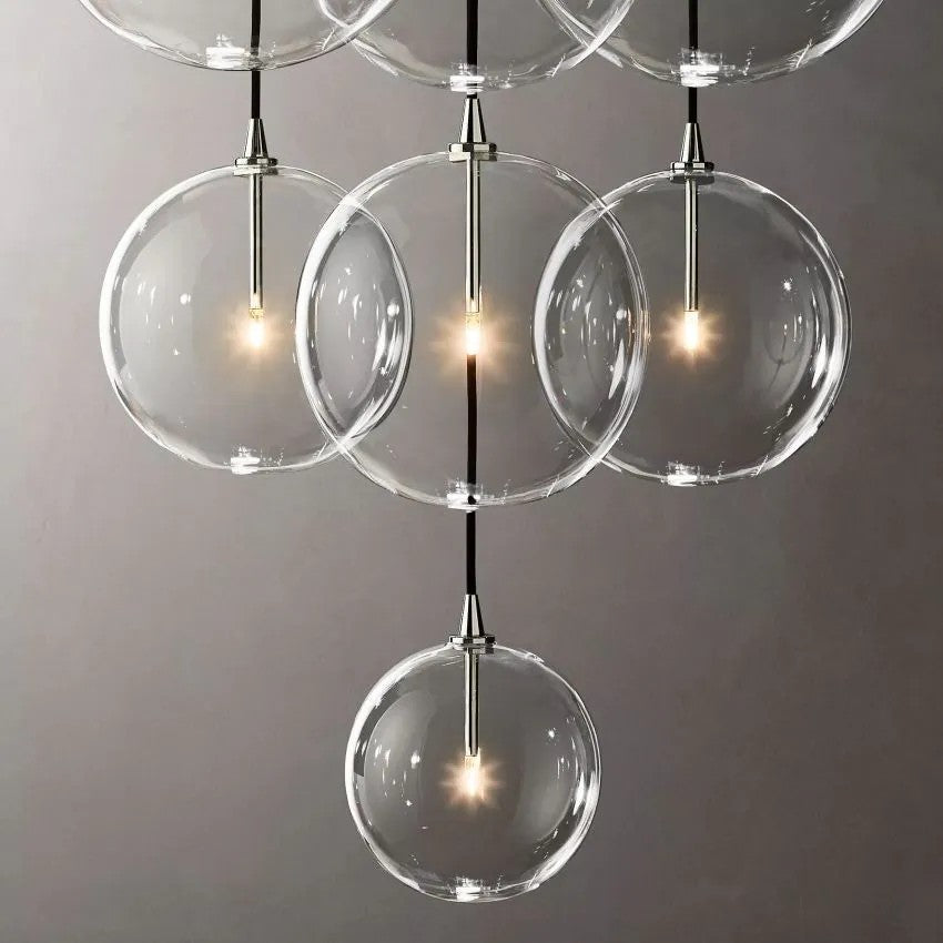 Glass Ball 13 Light Cluster Chandelier-Vancei