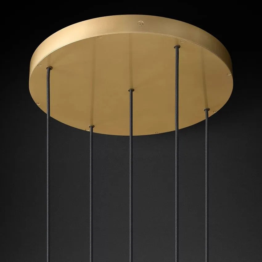 Glass Ball 5 Light Cluster Chandelier-Vancei