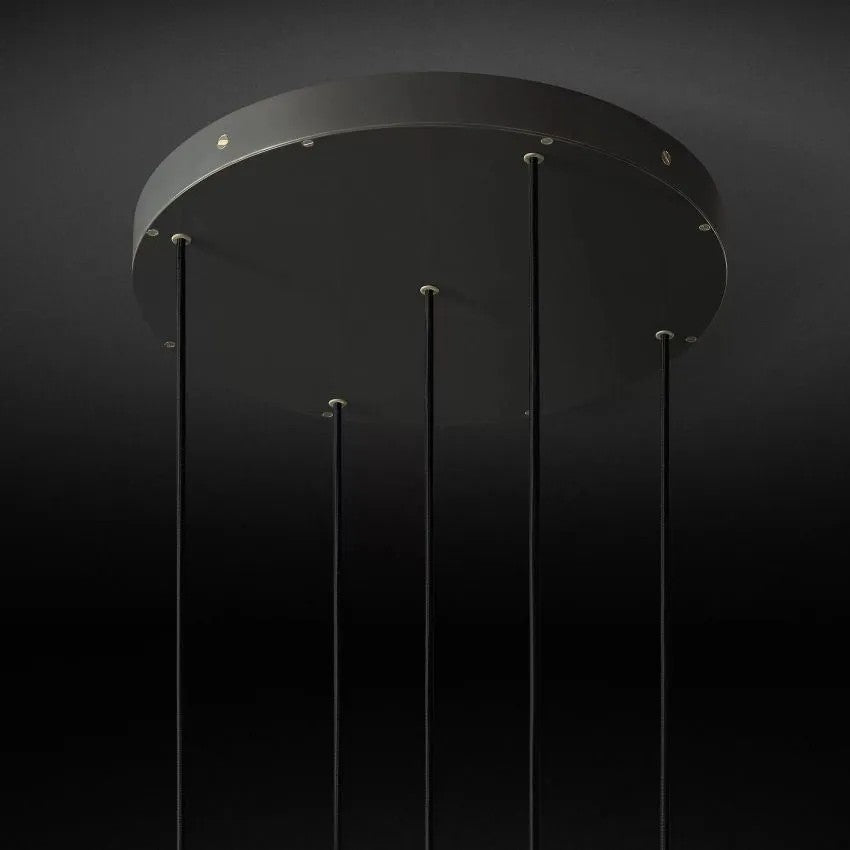 Glass Ball 5 Light Cluster Chandelier-Vancei