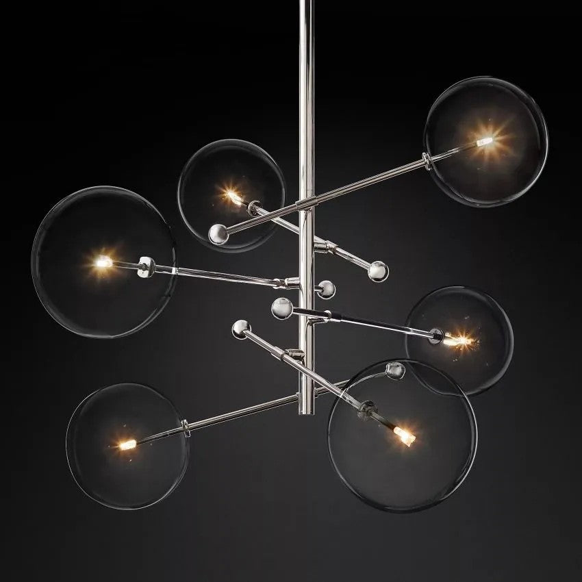 Glass Ball 6 Light  Pendant Chandelier-Vancei