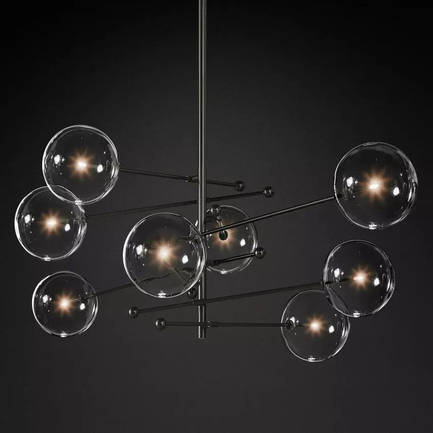 Glass Ball 8 Light  Pendant Chandelier-Vancei