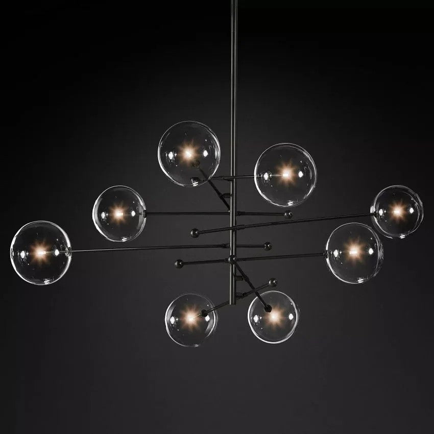 Glass Ball 8 Light  Pendant Chandelier-Vancei