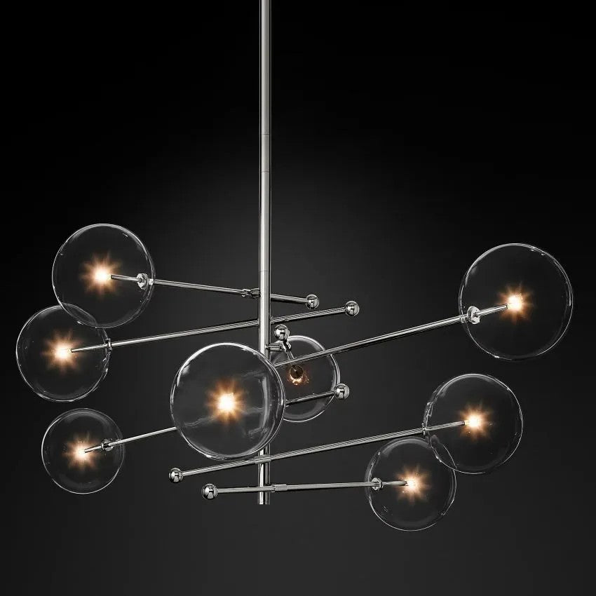 Glass Ball 8 Light  Pendant Chandelier-Vancei