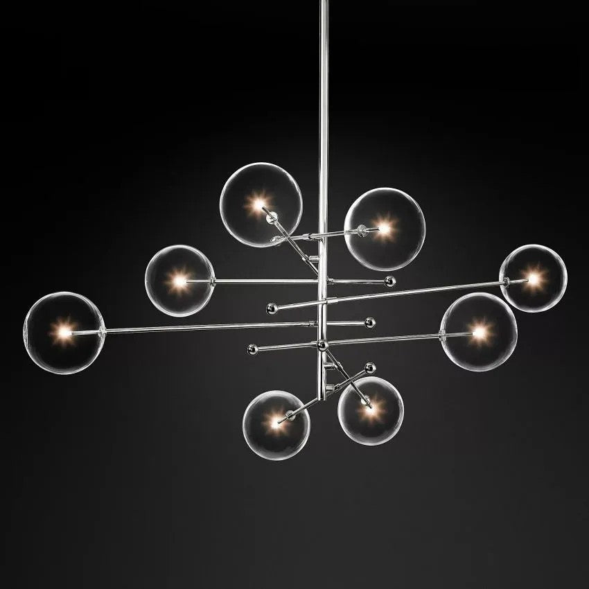 Glass Ball 8 Light  Pendant Chandelier-Vancei