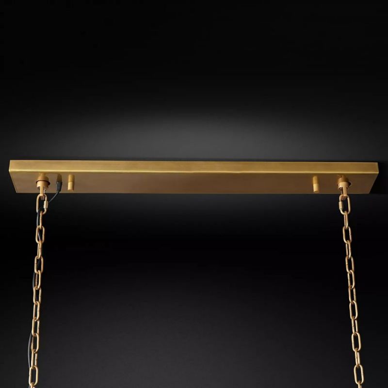 Cascada Blown Glass Rectangular Chandelier 54"-Vancei