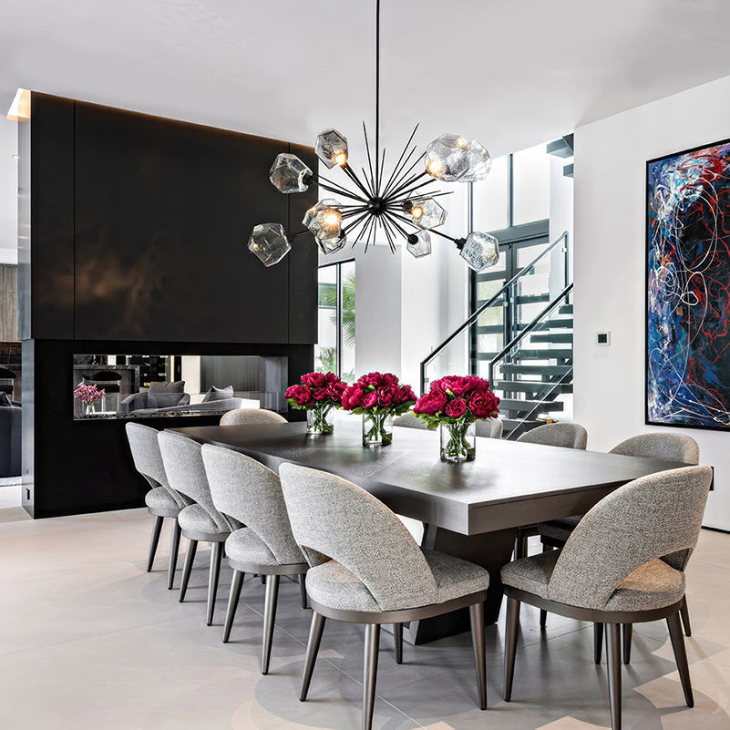 Art Twisted Oval Starburst Chandelier