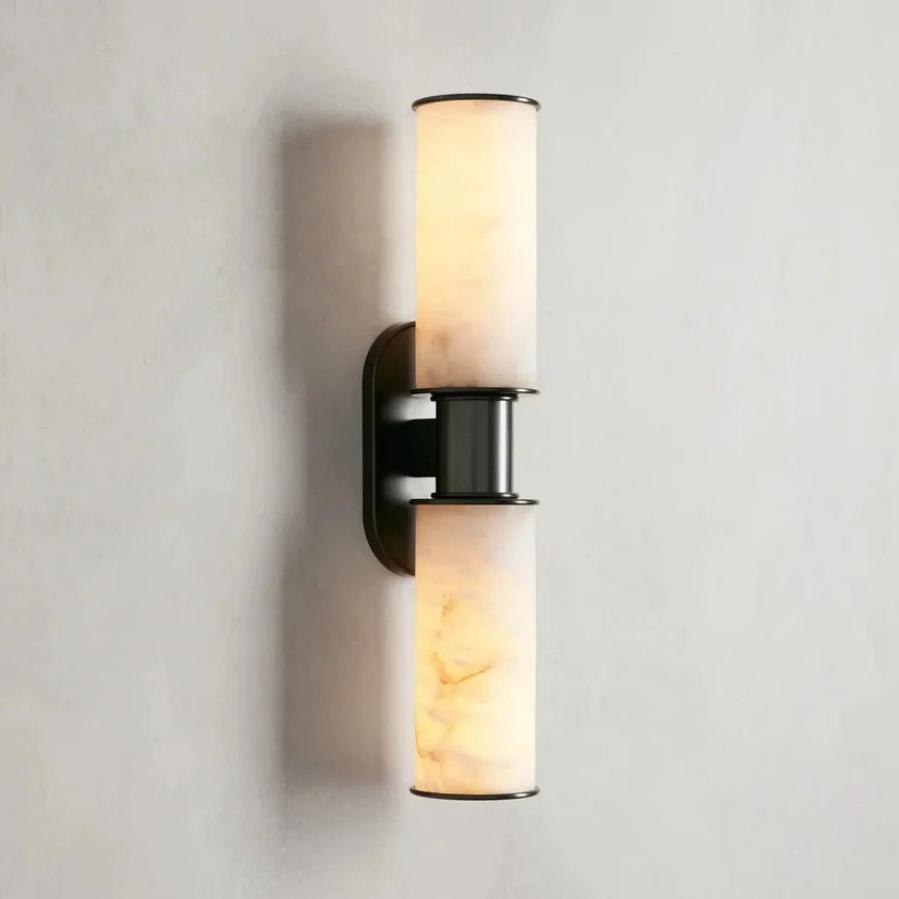 Harlin 2-Light Wall Sconce in Alabaster-Vancei