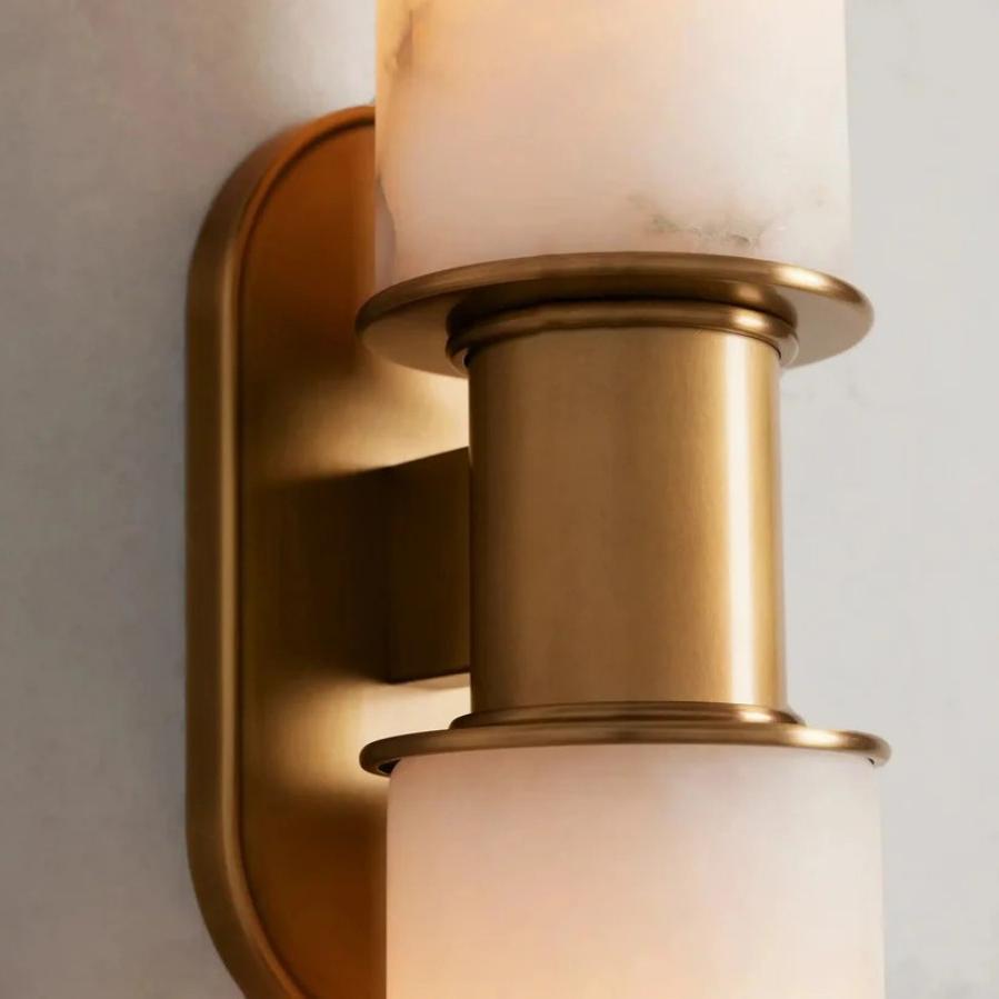 Harlin 2-Light Wall Sconce in Alabaster-Vancei