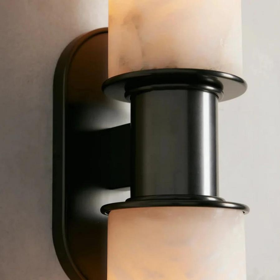Harlin 2-Light Wall Sconce in Alabaster-Vancei