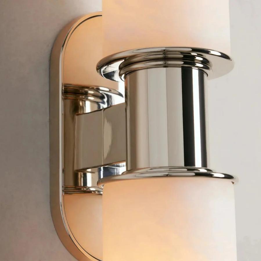 Harlin 2-Light Wall Sconce in Alabaster-Vancei