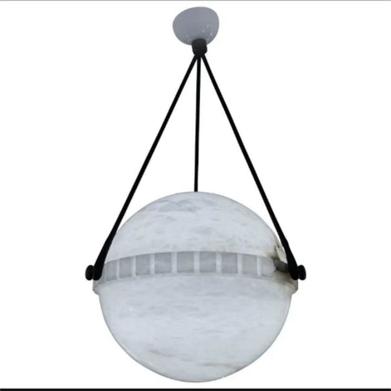 Alabaster Globe Pendant Light 10"D 20"D-Vancei