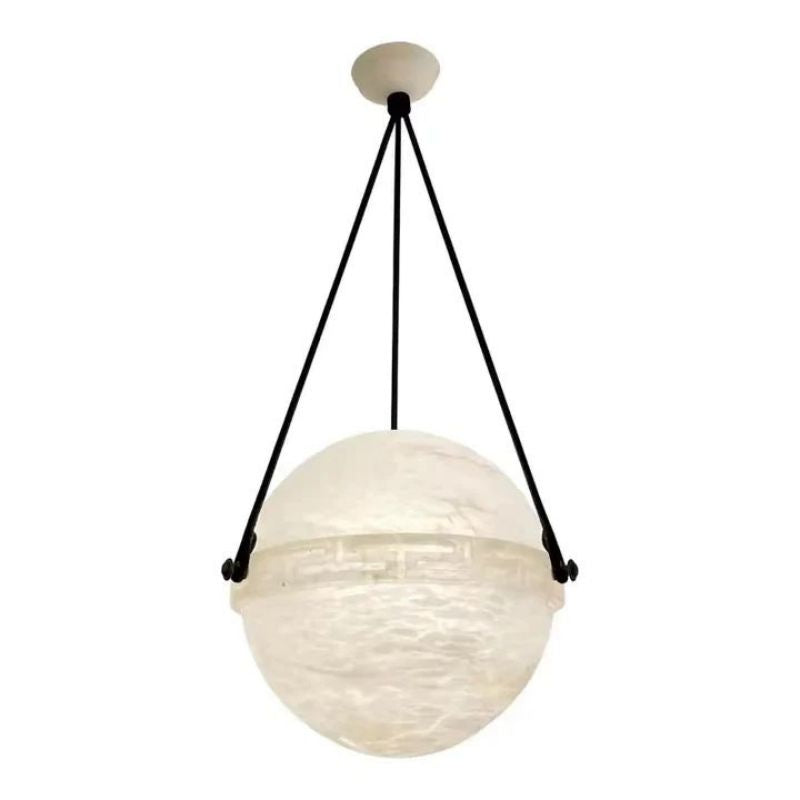 Alabaster Globe Pendant Light 10"D 20"D-Vancei