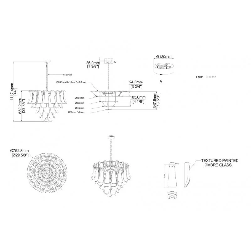 MARIELLE PETAL CHANDELIER