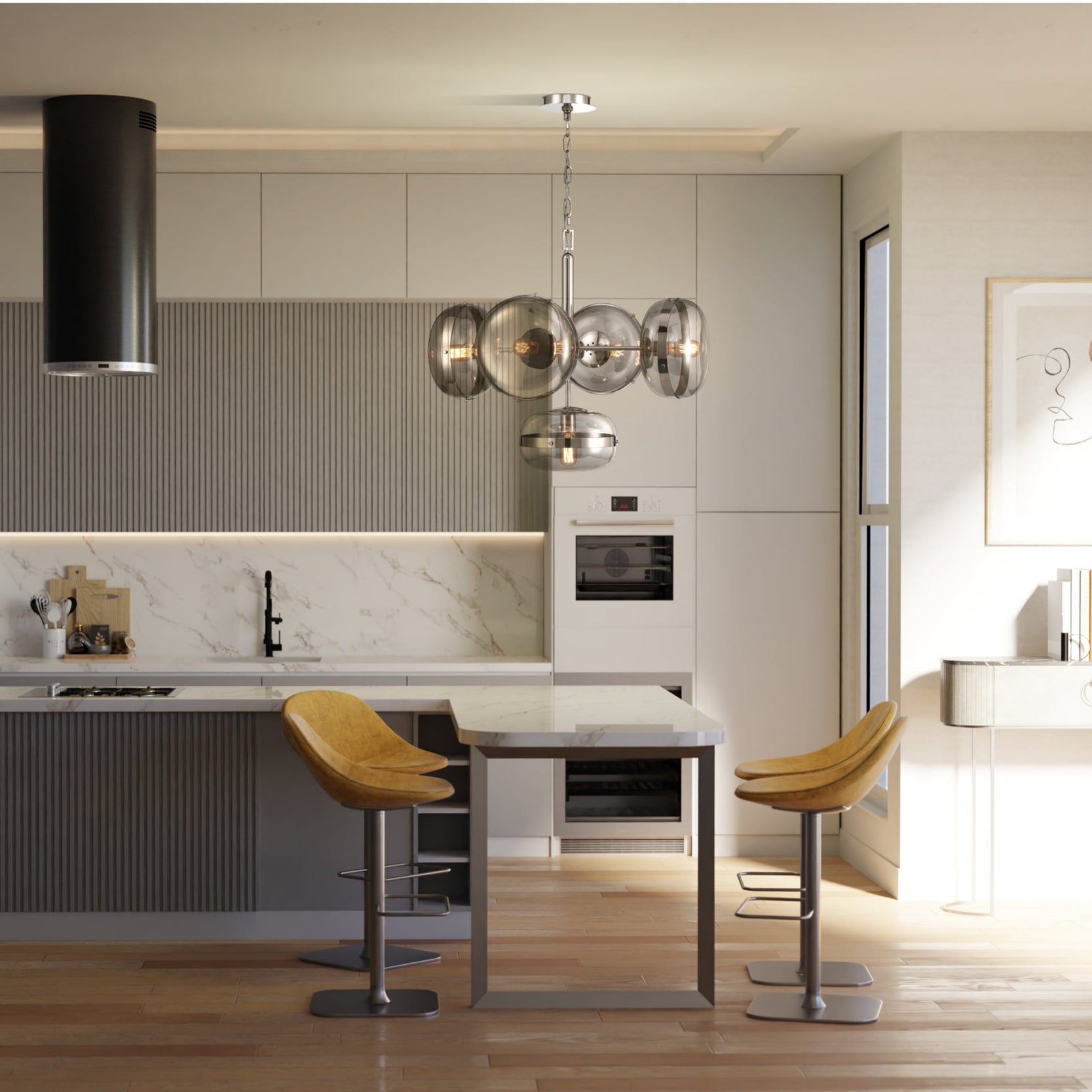 Norako Glass Pendant 5-Light